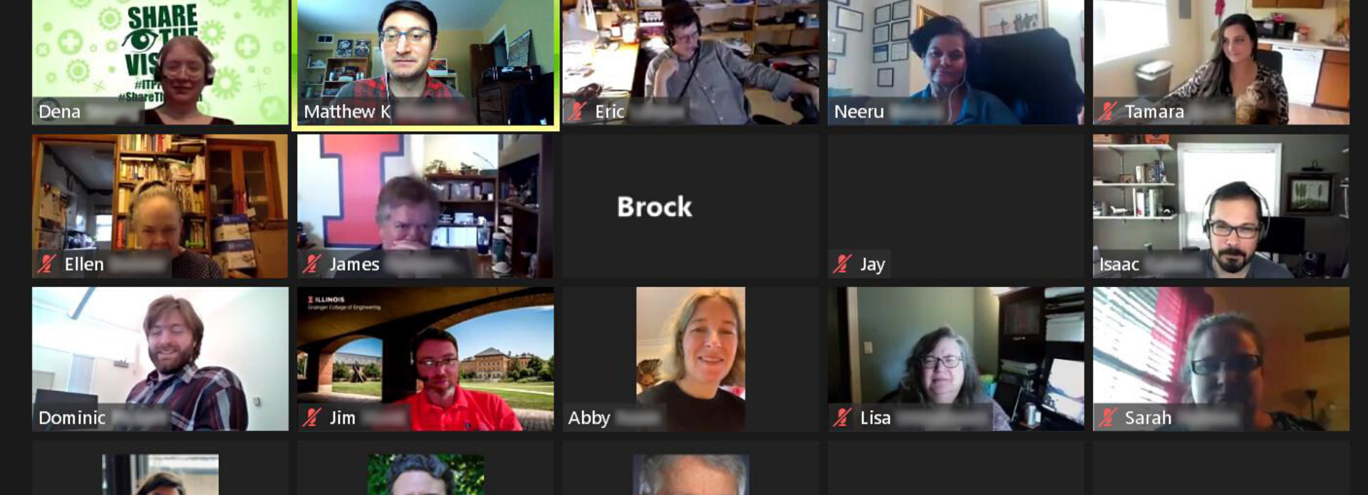 screenshot of Zoom meeting at ITPF with many people in gallery view