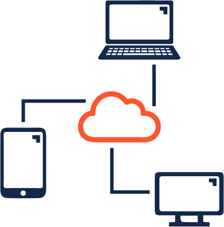 Illinois AnyWare graphic depicting a virtual desktop for students and instructors to access campus software remotely