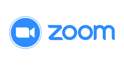 zoom logo blue and white
