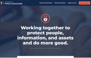 Privacy and Cybersecurity website home page
