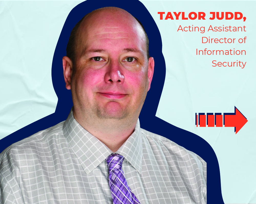 graphic with headshot of Taylor