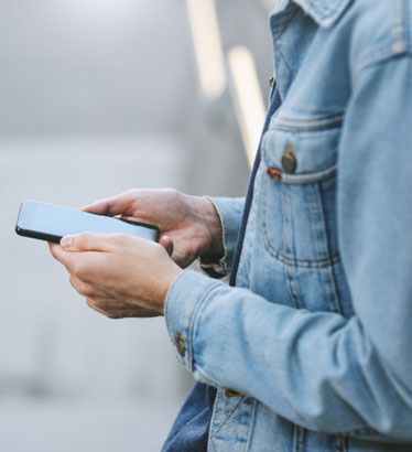 person holding a phone