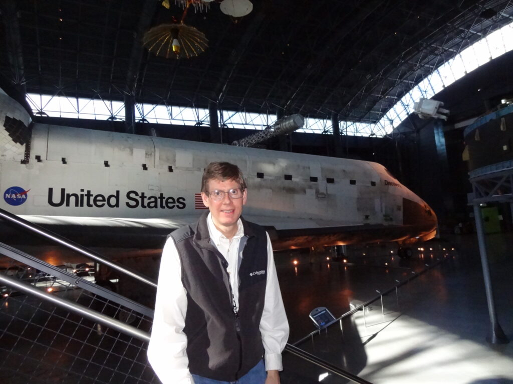 Ken at the National Air and Space Museum with Space Shuttle Discovery