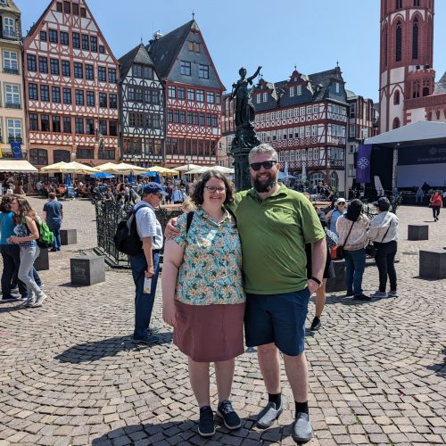 Lilly and husband Neil in Germany